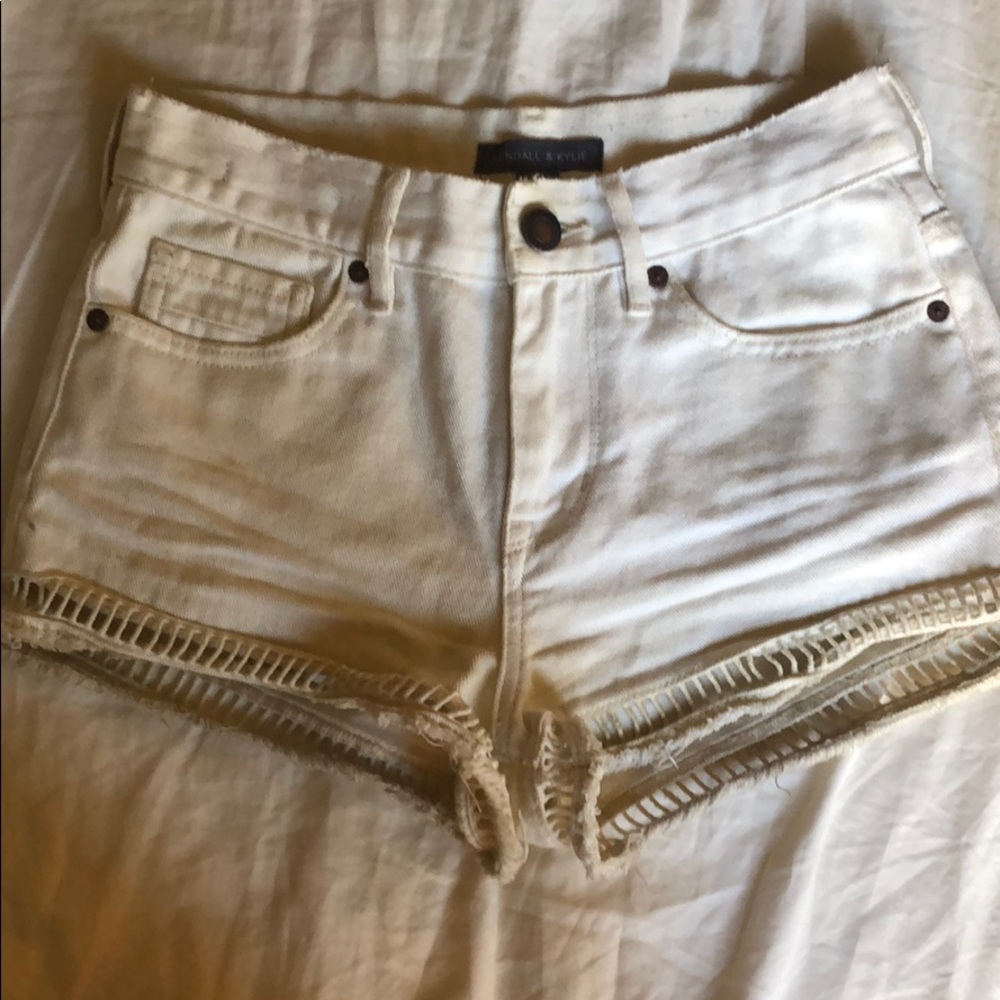 White Jean Shorts